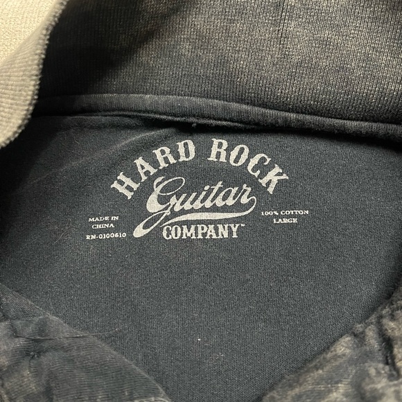 Hard Rock Cafe Men’s Large Short Sleeve Black Polo Shirt Embroidered Montego Bay - Picture 4 of 5